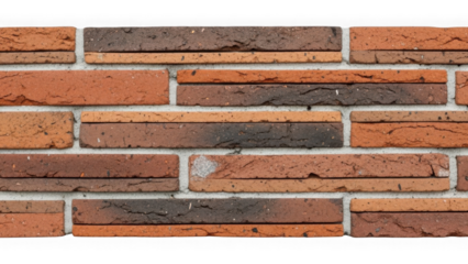 red brick wall with gray mortar