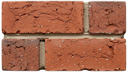 Red brick wall with gray mortar