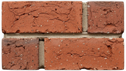Red brick wall with gray mortar