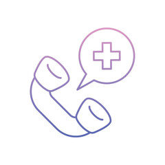 Fototapeta premium Emergency Call icon clean and modern vector illustration