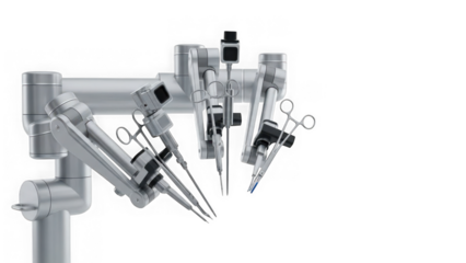 Robotic surgical system with medical instruments and camera