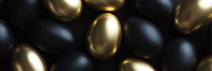  Luxury Black and Gold Easter Egg Shapes