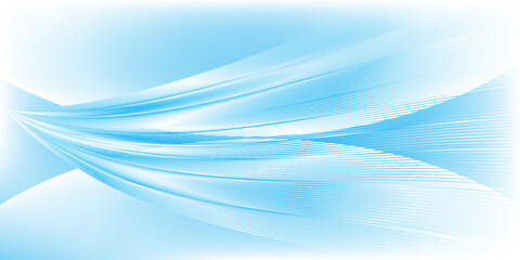 Fototapeta premium Abstract white wavy glowing lines on a blue background. Futuristic digital high-technology pattern. Health Care concept.