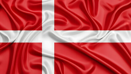Fototapeta premium Denmark flag isolated on transparent background
