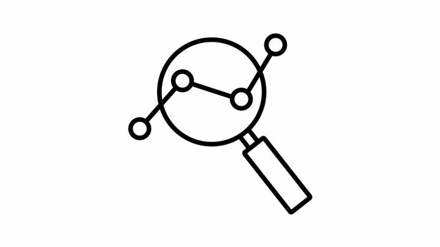 Predictive Analytics Icon Animation Drawing Effect 4K Transparent Background