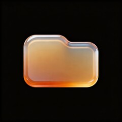 Glossy folder icon on black background