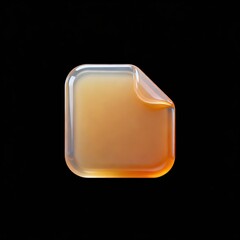 Glasslike document icon on black