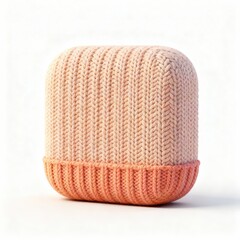 Knitted fabric object with two tones