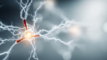 Dynamic representation of electric energy flowing through neuronic pathways, showcasing the intricate beauty of scientific phenomena.