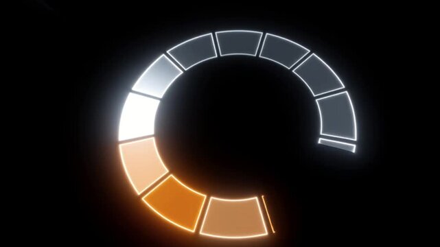 The trajectory is automatically stitched into a closed-loop annular graph. The annular blocks change gradually with light and shadow, highlighting the structural proportions. 