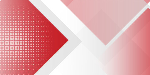 White background with abstract red grey square decoration. Vector illustration for modern presentation background, brochure design, business card background, website slider, landing page