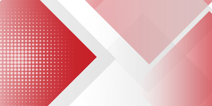 White background with abstract red grey square decoration. Vector illustration for modern presentation background, brochure design, business card background, website slider, landing page