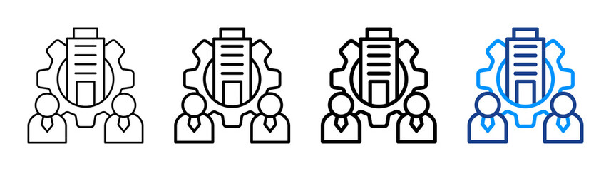 Corporate Governance Icon Different Style Outline Collection Set