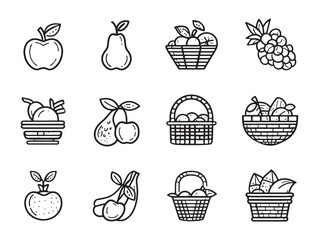 Basket of fruits colorful and inviting