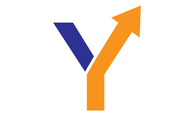 Modern Letter Y finance Logo	
