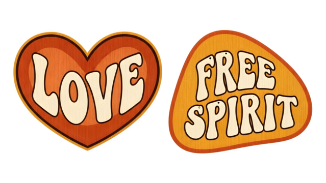 Valentine's day love free spirit heart isolated on transparent background - Powered by Adobe