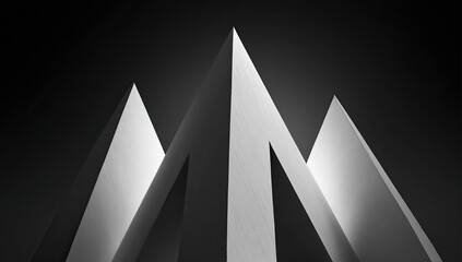 Sharp, upward-pointing peaks in grayscale