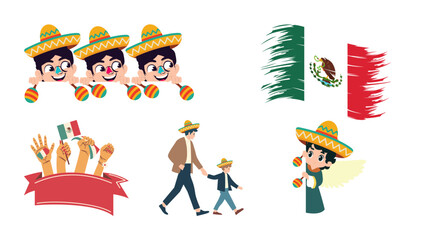 Calaverita Literaria, Indigenous Village & La Llorona Mexican Posada Vector Illustration