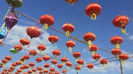 Chinese lanterns are used to decorate various places during auspicious Chinese festivals.