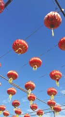Chinese lanterns are used to decorate various places during auspicious Chinese festivals.