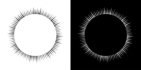 Fototapeta premium Dynamic abstract spiral sound wave rhythm lines. Circular spiral sound wave rhythm of lines. Circular futuristic abstract lines, black and white background. 