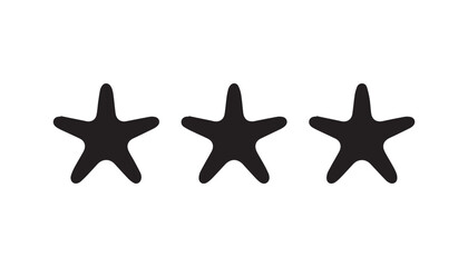 black color starfish set of silhouette vector illustration, solid white background © silhouette