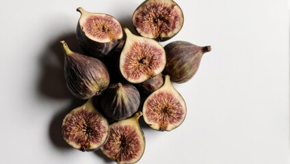 Fresh Figs - A Close-Up of Ripe and Cut Fruits.