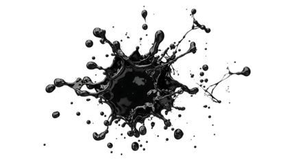 Dynamic water splash on black background