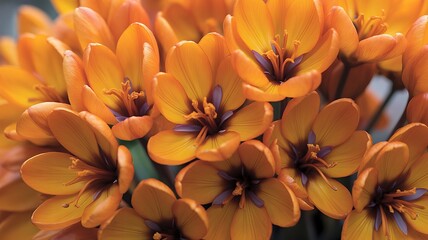 Obraz premium Beautiful Close-Up of Vibrant Orange Saffron Flowers in Bloom Photo