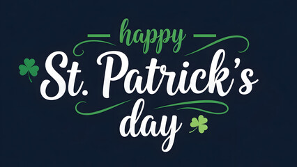 Happy st patrick's day wishes with shamrocks and green accents