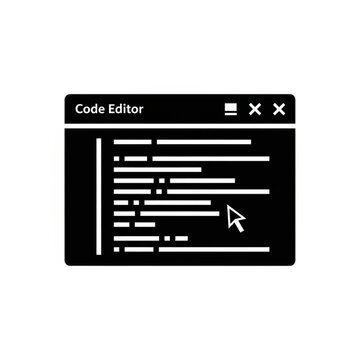 A computer screen displaying a code editor window with a cursor and lines of code