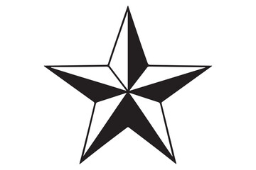 Fototapeta premium Star silhouette black and white background 