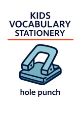 Kids Vocabulary Stationery Hole Punch Paper Tool