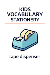 Kids Vocabulary Stationery Tape Dispenser