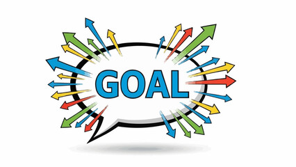Goal Achievement - Arrows Pointing to Success and Target Accomplishment.