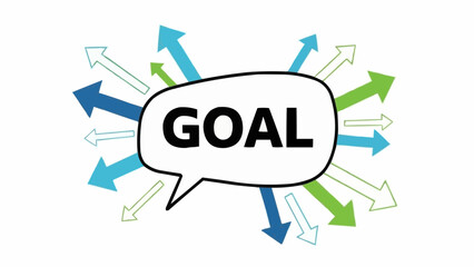Goal Setting and Direction - Arrows Pointing Towards a Central Goal.