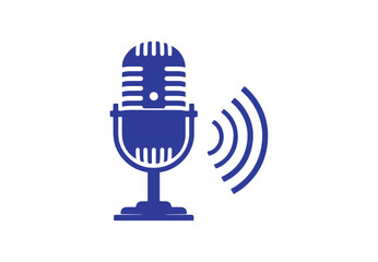 Microphone icons alongside soundwaves. Music volume and acoustics. Vector format that you can edit.
