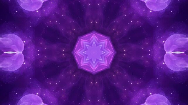cosmic violet star kaleidoscope portal loop