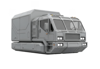 3d rendered futuristic armored vehicle with sleek design and advanced features isolated on transparent background