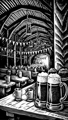 Cozy German Beer Hall Ambiance