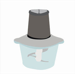 meat blender. cooking minced meat in a blender