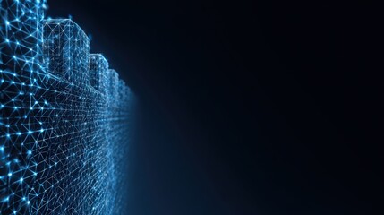 A mesmerizing digital network of interconnected nodes creates a sense of depth and innovation. ..Created with Generative AI, not depicting real subjects.