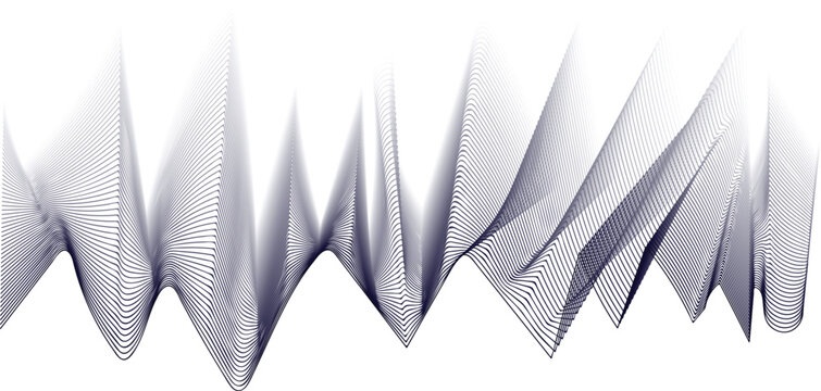 Abstract wave element for design Design elements wave of many lines abstract vertical wavy stripes Digital frequency track equalizer Stylized line art background vector illustration