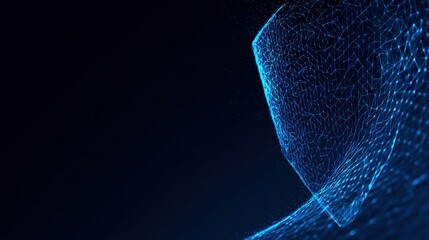 An abstract depiction of a flowing digital network, rendered in mesmerizing blue hues. The image. ..Created with Generative AI, not depicting real subjects.