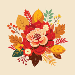 Abstract Vector Floral flower for cloth Printing.