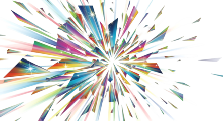 Vibrant Colorful Geometric Explosion Burst Abstract Background Vector Illustration