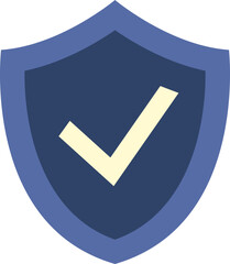 Blue Security Shield Icon with a Checkmark