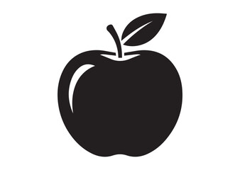 Apple icon, Apple silhouette vector