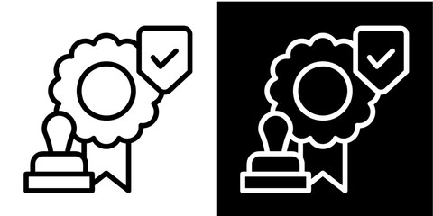 Seal Certificate Iconset White Style Collection