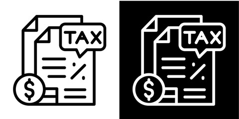 Tax Iconset White Style Collection